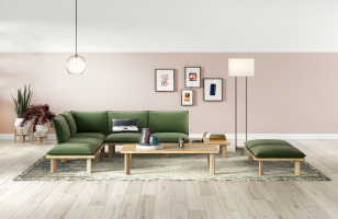 West Elm Work Boardwalk Lounge Setting