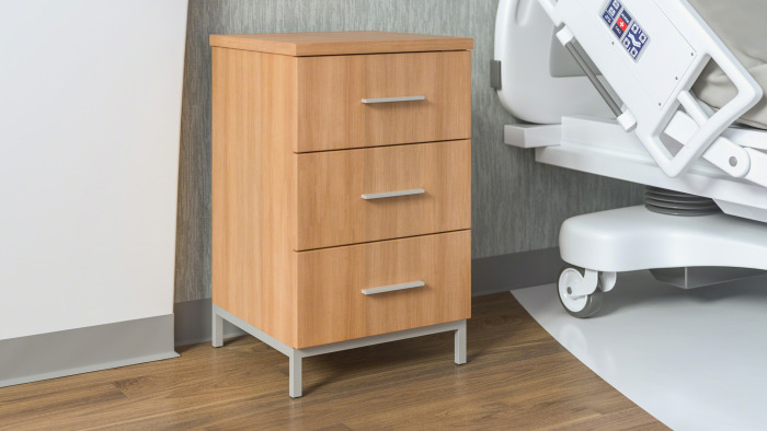 Senza Bedside Table with Three Drawers
