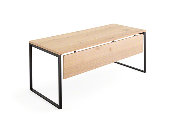 Onw white image of wood desk