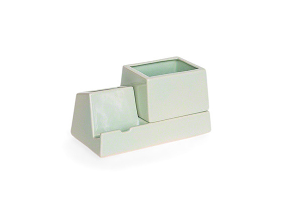 On white image of Ceramic desk planter