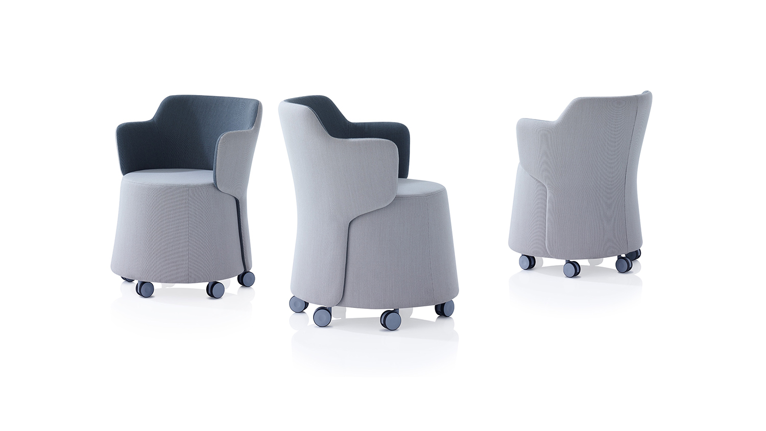 Three grey Skomer chairs
