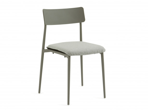 Gray Turnstone Simple Chair with gray seat cushion.