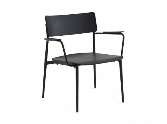 All black simple lounge chair