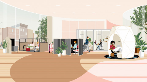 illustration for Work Better campaing