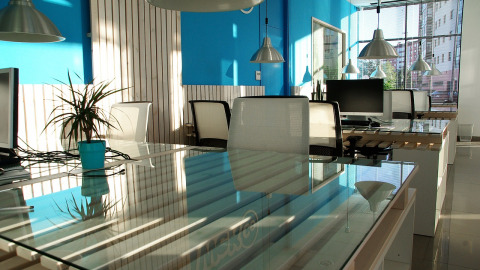 An elegant office using storage solutions for impeccable organization